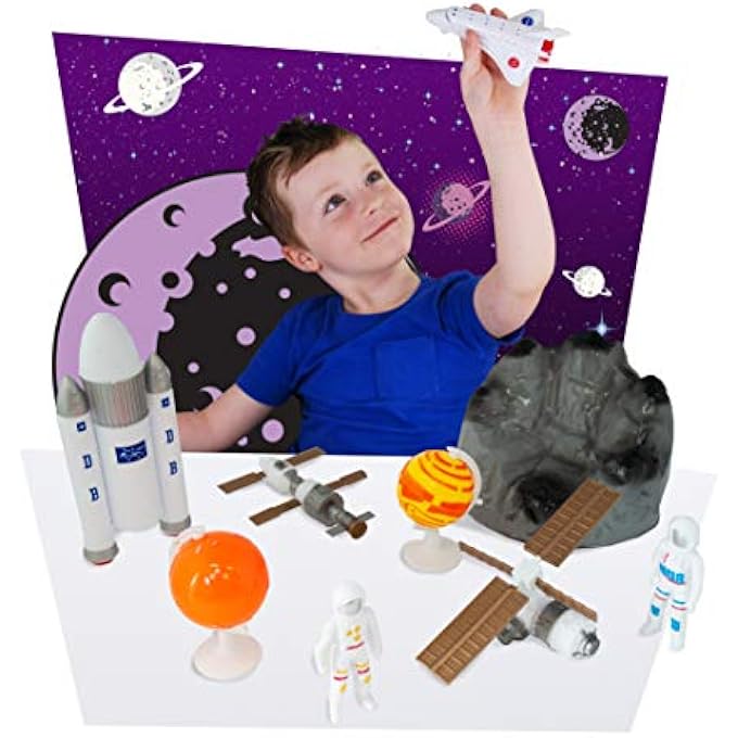 Deluxebase DELUXE BASE TINA PLAYSETS - SPACE TOYS. FANTASTIC SPACE TOY FOR BOYS. SYSTEM INCLUDES ASTRONAUTS, PLANETS, TOY ROCKET, SPACE SHUTTLE, SATELLITE - Image 3
